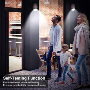 Lámpara LED de Pared para Emergencias Resistente a la Intemperie |   Aluminio Fundido a Presión con Certificación UL IP65 para Ubicaciones Exteriores con Clima Húmedo - Product Image 4