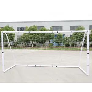 Üst satıcı dayanıklı 12 * 6ft PVC çerçeve açık eğitim çocuklar futbol futbol gol ile PE Net