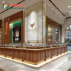Minimalist Custom Jewelry Store Furniture Manufacturer Wood Frame Mall Counter Jewelry Cabinet - Product Image 5