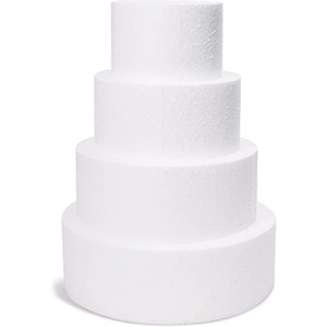 Round Foam Cake <b>Dummies</b> for 16" Tall Wedding Cake in 4 Sizes (6, 8, 10, and 12 Inches) - Product Image 2