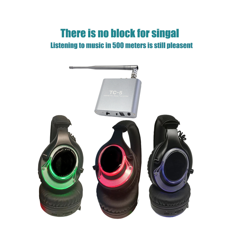 silent disco headphones 6 channel