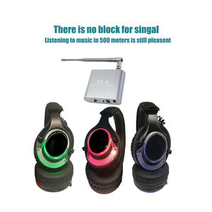 F49 <span class=keywords><strong>Headset</strong></span> disko diam Hifi, <span class=keywords><strong>Headset</strong></span> pesta 3 saluran, Earphone untuk kelas kebugaran disko senyap, <span class=keywords><strong>Headset</strong></span> Dj - Product Image 2