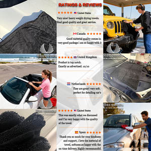 पेशेवर डिफर्स के लिए सुपर अवशोषित कार सुखाने तौलिया माइक्रोफाइबर साफ कपड़े लिंट मुक्त लकीर मुक्त लकीर मुक्त नैनोवॉव वॉश तौलिया - Product Image 6