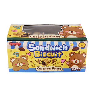 Biscotti Sandwich Ripieni al Cioccolato a Forma di Orso, Snack per Bambini, Confezione Singola - Product Image 3