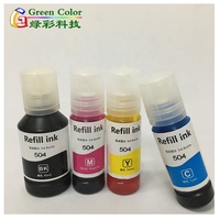 Recharge d'encre Greencolor 70ml 101 502 504 Encre de qualité supérieure compatible avec Epson L4150 L4160 L6160 L6190 L6161 L6191 ET2750 ET2760