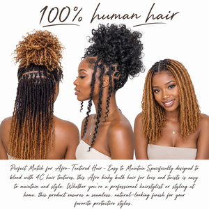 Cheveux humains brésiliens naturels noirs afro crépus en vrac 30g 9A-12A, extensions de locs Remy vierges prêtes à tresser - Product Image 5