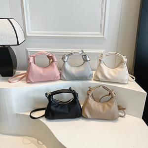 Moda Últimas Fêmeas Hot Girl Listrado Bolsa Jovem Senhora Lazer Único Ombro Tendência Bag para a Mulher - Product Image 1