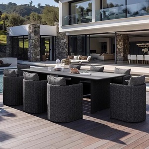 Nhôm Dài Bảng Ngoài Trời 12 Ghế Ăn Đặt Nhà Máy Tùy Chỉnh Ngoài Trời Bảng Thiết Lập Nhôm <span class=keywords><strong>Patio</strong></span> Ghế Ăn Bộ - Product Image 5