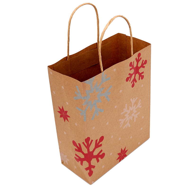 Six Modèles Brun Kraft Papier Sac De cadeau De Noël De Mélange En Gros