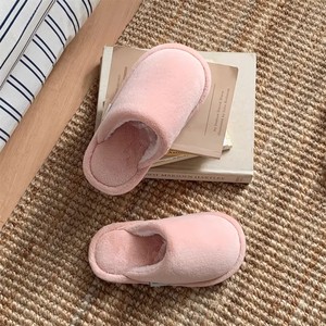 XIXITIAO Sandal Rumah Nyaman dan Hangat dari Katun, Warna Solid, Unisex, Sepatu Rumah Anti Selip, Sandal Dalam Ruangan EVA, Grosir - Product Image 6