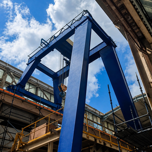 Grue semi-portique personnalisée Dejun 5T-100T avec chariot européen et moteur et boîte de vitesses pour déplacement rapide sur le sol - Product Image 2