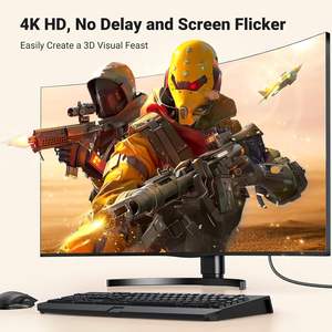 Cable UGREEN DisplayPort a <span class=keywords><strong>HDMI</strong></span> de Aluminio, 4K 30Hz HDR <span class=keywords><strong>DP</strong></span> <span class=keywords><strong>1.2</strong></span> a <span class=keywords><strong>HDMI</strong></span> <span class=keywords><strong>2.0</strong></span>, Cable Trenzado de Nailon, Conversor Unidireccional <span class=keywords><strong>DP</strong></span> a <span class=keywords><strong>HDMI</strong></span> - Product Image 2