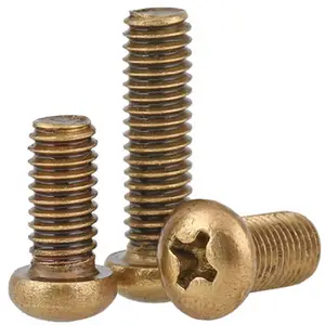 M4 M5 M6 M8 Brass H59 H62 Copper Bronze Nickel Plated Tin Plated Slotted Cross Recess Hexagon Pan Head Machine Screw