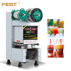 Automatische Bubble Tea Sealer Maschine zum Verkauf Boba Tea Cup Sealer für Pp Kunststoff und Pappbecher