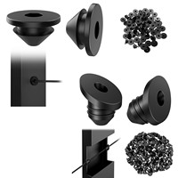Meaogate – Anneau d'étanchéité en caoutchouc silicone noir pour câble, gaine de protection pour câble spiralé et fil de protection
