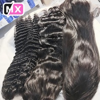 Pelucas de Cabello Humano 100% Natural, Ondulado, de 32 Pulgadas, con Frontal de Encaje 13x4, Densidad 180, Ondas de Agua, Doble Trama 15A