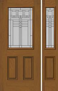 Puerta de Entrada Moderna de Madera Sólida Residencial con Vidrio Exterior, Diseño Acabado Manual - Product Image 4