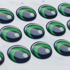 ملصق لاصق عالمي قابل للتخصيص من البلاستيك الأخضر لعيون اللعب ملصق خاص مخصص لسلسلة عذاب الإيبوكسي للملصقات والتغليف - Product Image 2