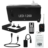 Machine à Fumée à Effets de Scène 1200W 24 LED RGB, Contrôle Sans Fil, pour Mariage KTV Fête