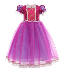 Robes <span class=keywords><strong>de</strong></span> princesse Sophia <span class=keywords><strong>Raiponce</strong></span> pour enfants, vêtements d'Halloween transfrontaliers d'été - Product Image 3