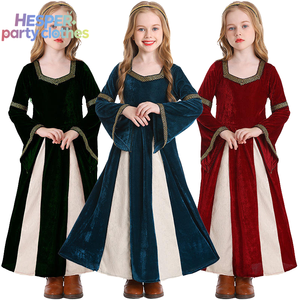 Vestidos de Princesa de la Edad Media Estilo Renacentista HESPER para Niñas, Disfraces de Halloween para Danza y Representaciones Escénicas, con Mangas Abullonadas y Falda - Product Image 1