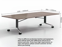 Table de conférence pliable robuste et durable bureau de formation de style moderne pour l'école ou l'hôtel mobilier de bureau