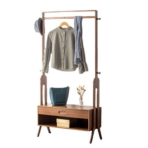 Bamboo Clothing Rack With Drawers Multifunctional Modern Minimalist Bedroom Storage <b>Stand</b> Coat Hanger <b>Hat</b> Rack - Product Image 5