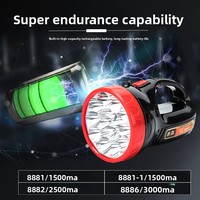 Lampe de poche LED haute puissance rechargeable en ABS, éclairage puissant, indice de protection IP20, portée de 500 m, portable, pour patrouille extérieure et lutte contre les incendies