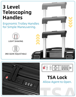 La maleta de embarque portátil simple y de gran capacidad con tapa frontal es adecuada para viajes de corta distancia