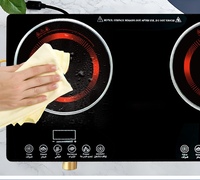 Table de cuisson à induction électrique portable commerciale 2200W, alimentée par énergie solaire/batterie, options de modèles OEM à gaz à chauffe rapide pour usage domestique