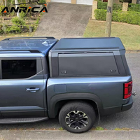 Couverture de benne de camionnette 4x4 en aluminium durable, coque de camping universelle avec feu stop intégré, fenêtre latérale coulissante, personnalisable