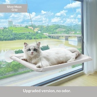 Lit suspendu pour chat en bois massif, hamac confortable pour chaton, perchoir pour fenêtre ensoleillée, hamac de sommeil pour chats sur la fenêtre