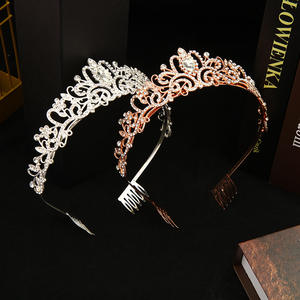 Venta al por mayor de coronas de diamantes de imitación para novia, tocados exóticos, coronas de fiesta para niña - Product Image 1