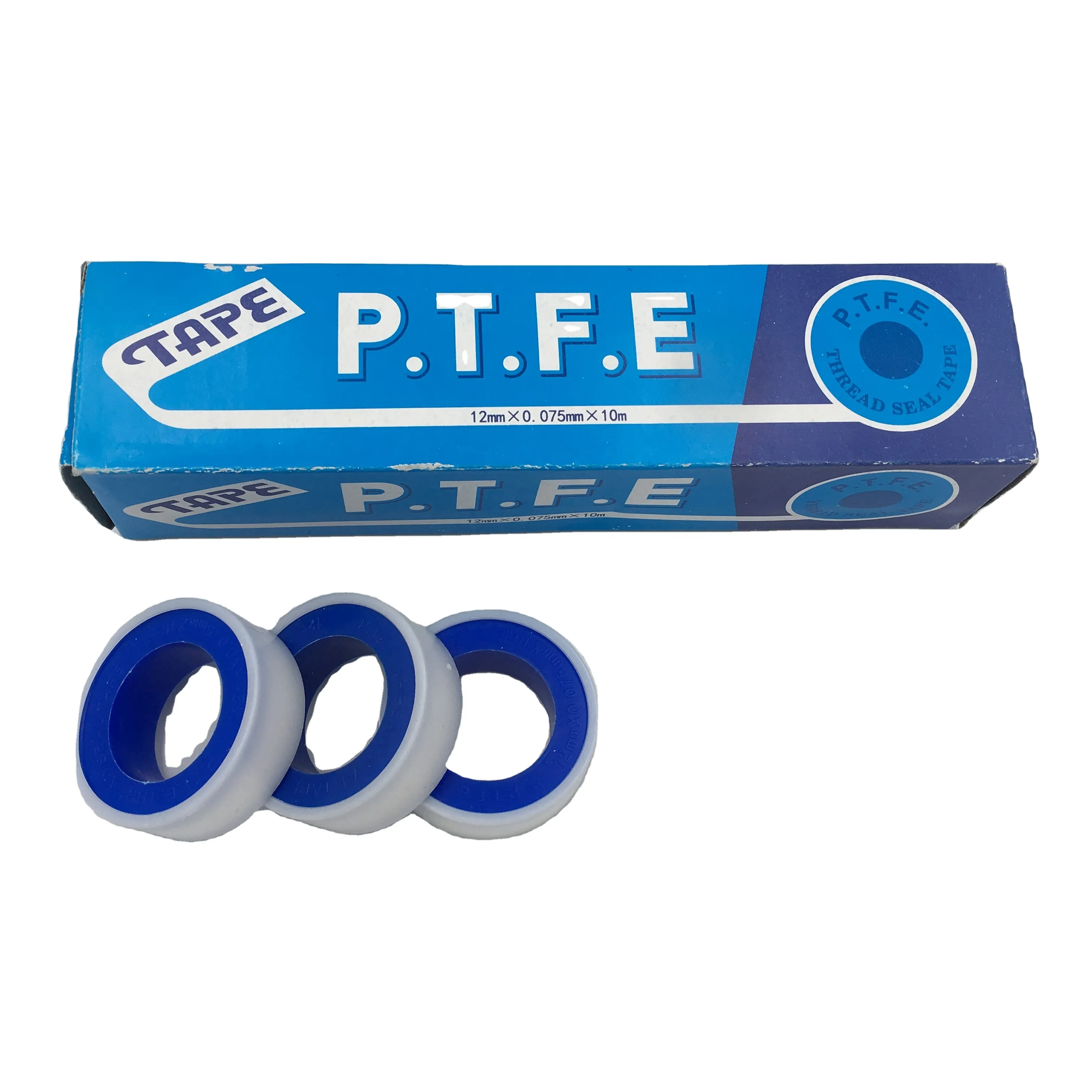 12mm 1/2 "blanc bleu coque en plastique articles sanitaires fil joint ruban usine prix blanc expansé fil joint ptfe ruban