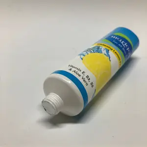 offset printing 2oz 60ml 35mm diameter 15mm neck white round PBL shampoo cleanser face washing tube with flip top cap