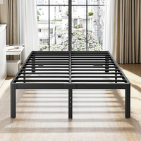 Cadre de lit moderne en métal à plate-forme haute, rangement pliable pour le salon et la chambre à coucher, lit superposé simple double king disponible