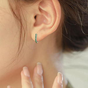 Boucles d'oreilles en jadéite naturelle vert émeraude, argent S925 incrusté, accessoires de mode féminins, bijoux, cadeau avec certificat d'évaluation D581 - Product Image 4