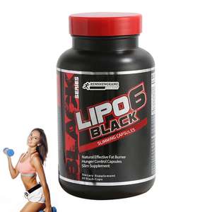 OEM ODM Atacado Sucesso de Vendas Cápsulas de Emagrecimento LIPO 6 Black Queimador de Gordura Natural e Eficaz Controle de Apetite Suplemento para Emagrecer - Product Image 1