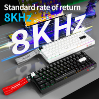 LDON 68 Keys Magnetic Switch Keyboard 8000Hz Wired USB RGB PBT Keycaps for PC Gaming New Aluminum Alloy Mechanical for Desktop