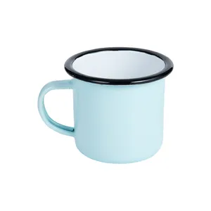 कैम्पिंग के लिए गैर विषैले खाद्य ग्रेड विंटेज इनेमल चाय कप ट्रैवल मेटल सब्लिमेशन इनेमल कॉफी मग
