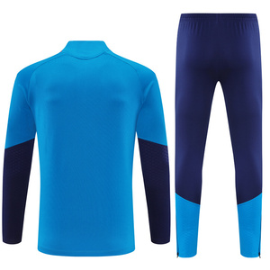 Ensembles de maillots d'entraînement de football pour adultes, haut et pantalon d'entraînement de football à manches longues, 100% polyester respirant, séchage rapide, antibactérien - Product Image 1