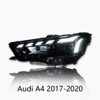 Adapté aux modèles Audi A4 2017-2020, modification des phares pour le modèle RS, lentilles LED, feux de jour et feux d'essuie-glace