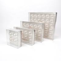 Boîte d'emballage de luxe à 30 cavités, boîte en plastique transparent pour chocolat, avec plateau à coque intérieure