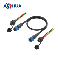 AOHUA Circulaire 2pin 3pin 4pin 2 + 3pin Prise de panneau d'éclairage K20 Self-lock Quick Male Female Assembly Cable Connector IP68
