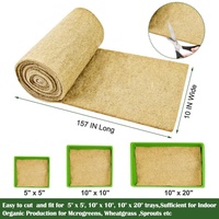 Rouleaux de tissu de chanvre non tissé en feutre de jute biodégradable de 10 "x 197" Emballage textile écologique