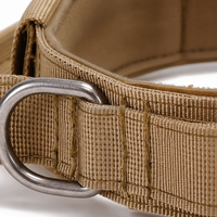 Collier tactique pour chien à dégagement rapide, boucle en métal style Cobra, poignée rembourrée robuste, anneau en D en nylon, réglable pour l'entraînement en extérieur