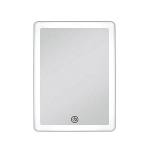Miroir de maquillage Portable, protectrice de voyage, double puissance, carré, LED, blanc, écran tactile - Product Image 3
