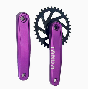 SeeMore Ensemble de manivelle de vélo pliant en alliage d'aluminium léger pour axe de 24 mm, route et gravel, avec pignon à 3 dents - Product Image 4