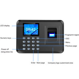 ساعة بيولوجي ببصمة الإصبع الكهربائية للتعرف على بصمة الإصبع لمصنع المدرسة - Product Image 4