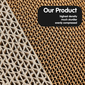 Walvis Vorm Kat Scratcher Pad Gratis Catnip Oem Custom Moderne Kartonnen Krabber Kat Duurzame Indoor Kattenkrabber - Product Image 5